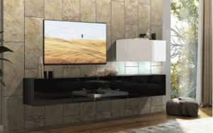 Anbauwand Wohnwand Wohnwände Schrankwand Modernes Wohnzimmer NEU Future 38 1B