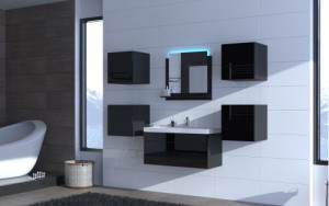 Badezimmermöbel Badmöbel Badeschrank Badezimmerschrank Hochglanz ALIUS 22
