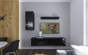 Cezalia N272- Modernes Wohnzimmer, Wohnwand, Wohnschrank, Schrankwand, Möbel
