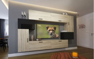 Anbauwand Wohnwand Wohnwände Schrankwand Modernes Wohnzimmer NEU Orlean N6 1B