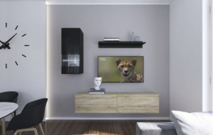 Anbauwand Wohnwand Wohnwände Schrankwand Modernes Wohnzimmer NEU Cezalia N272 1B