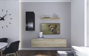 Anbauwand Wohnwand Wohnwände Schrankwand Modernes Wohnzimmer NEU Cezalia N272 1B