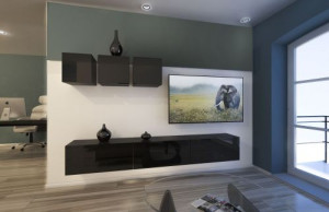 Dion N13 Modernes Wohnzimmer, Wohnwand, Wohnschrank, Schrankwand, Möbel