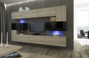 Anbauwand Wohnwand Wohnwände Schrankwand Modernes Wohnzimmer NEU Albania N3 1A