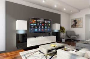 Future 32, Modernes Wohnzimmer, Wohnwände, Wohnschränke, Schrankwand, Möbel