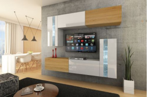 Future 30 1B Modernes Wohnzimmer Wohnwand Wohnschrank Schrankwand Möbel Mediawand