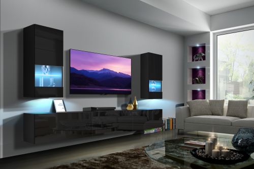 Sezana N21- Modernes Wohnzimmer, Wohnwand, Wohnschrank, Schrankwand, Möbel