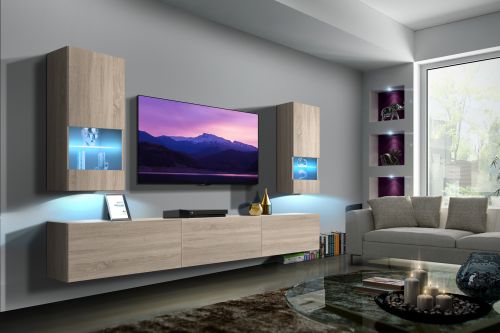 Sezana N21- Modernes Wohnzimmer, Wohnwand, Wohnschrank, Schrankwand, Möbel