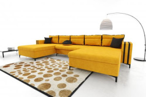 Modernes Wohnzimmer Ecksofa Eckcouch Sofa mit Bettkasten Ottomane Schlaffunktion SU2-G2B-COS+MAL-ZO120-C96-10