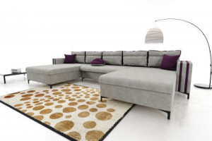 Modernes Wohnzimmer Ecksofa Eckcouch Sofa mit Bettkasten Ottomane Schlaffunktion SU2-G2B-MAL+MIK-SZ83-FI23-9
