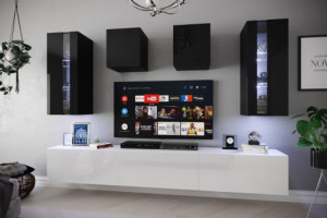 Smile N291 Modernes Wohnzimmer Wohnwand Wohnschrank Schrankwand Möbel Mediawand
