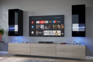 Anbauwand Wohnwand Wohnwände Schrankwand Modernes Wohnzimmer NEU Sezana N21 1A