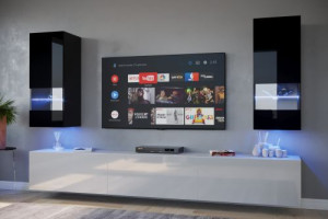 Anbauwand Wohnwand Wohnwände Schrankwand Modernes Wohnzimmer NEU Sezana N21 1B