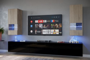 Anbauwand Wohnwand Wohnwände Schrankwand Modernes Wohnzimmer NEU Sezana N21 1A