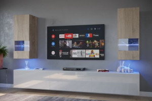 Anbauwand Wohnwand Wohnwände Schrankwand Modernes Wohnzimmer NEU Sezana N21 1B [