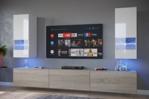 Anbauwand Wohnwand Wohnwände Schrankwand Modernes Wohnzimmer NEU Sezana N21 1B