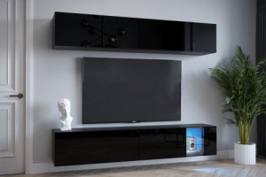 Anbauwand Wohnwand Wohnwände Schrankwand Modernes Wohnzimmer NEU Sally  E4