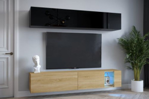 Anbauwand Wohnwand Wohnwände Schrankwand Modernes Wohnzimmer NEU Fenty  E6