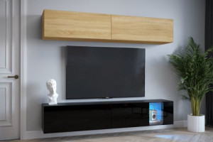 Anbauwand Wohnwand Wohnwände Schrankwand Modernes Wohnzimmer NEU Fenty  E6
