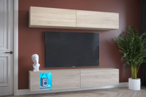 Anbauwand Wohnwand Wohnwände Schrankwand Modernes Wohnzimmer NEU Fenty  E6