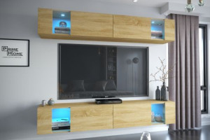Anbauwand Wohnwand Wohnwände Schrankwand Modernes Wohnzimmer NEU Gulia  E7