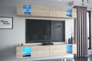 Anbauwand Wohnwand Wohnwände Schrankwand Modernes Wohnzimmer NEU Gulia  E7