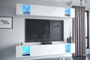 Anbauwand Wohnwand Wohnwände Schrankwand Modernes Wohnzimmer NEU Gulia  E7