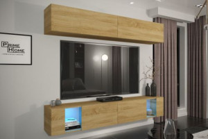 Anbauwand Wohnwand Wohnwände Schrankwand Modernes Wohnzimmer NEU Maya  E8