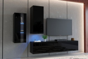 Anbauwand Wohnwand Wohnwände Schrankwand Modernes Wohnzimmer NEU Liam  E9