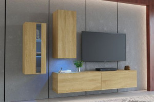 Anbauwand Wohnwand Wohnwände Schrankwand Modernes Wohnzimmer NEU Liam  E9