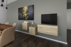 Anbauwand Wohnwand Wohnwände Schrankwand Modernes Wohnzimmer NEU Galicja N263