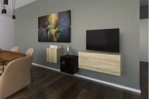Anbauwand Wohnwand Wohnwände Schrankwand Modernes Wohnzimmer NEU Galicja N263