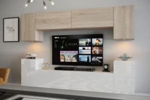 Anbauwand Wohnwand Wohnwände Schrankwand Modernes Wohnzimmer NEU Savona N294 1A