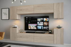 Anbauwand Wohnwand Wohnwände Schrankwand Modernes Wohnzimmer NEU Savona N294 1A