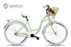 Goetze Style 28 Zoll 1 Gang Shimano Tiefeinstieger Damen City Bike mit Korb