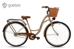 Goetze Classic 28 Zoll 3 Gang Shimano Damen Fahrrad Retro City Fahrrad mit Korb