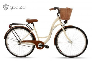 Goetze Classic 28 Zoll 3 Gang Shimano Damen Fahrrad Retro City Fahrrad mit Korb