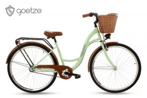 Goetze Classic 28 Zoll 3 Gang Shimano Damen Fahrrad Retro City Fahrrad mit Korb
