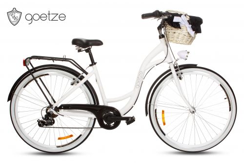 GOETZE Mood ALU 28 Zoll 7 Gang Damenfahrrad City Bike Tiefeinstieger mit Korb