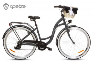 GOETZE Mood ALU 28 Zoll 7 Gang Damenfahrrad City Bike Tiefeinstieger mit Korb