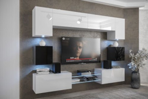 Anbauwand Wohnwand Wohnwände Schrankwand Modernes Wohnzimmer Nowara NX1