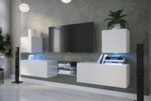 Anbauwand Wohnwand Wohnwände Schrankwand Modernes Wohnzimmer D144 1B