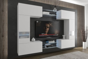 Anbauwand Wohnwand Wohnwände Schrankwand Modernes Wohnzimmer C29N 1B