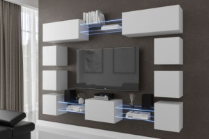 Anbauwand Wohnwand Wohnwände Schrankwand Modernes Wohnzimmer C80N