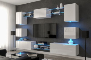 Anbauwand Wohnwand Wohnwände Schrankwand Modernes Wohnzimmer Nowara N1 New
