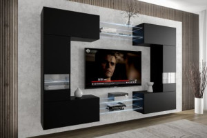 Anbauwand Wohnwand Wohnwände Schrankwand Modernes Wohnzimmer C29N 1B