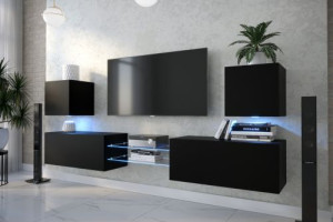 Anbauwand Wohnwand Wohnwände Schrankwand Modernes Wohnzimmer D144 1B