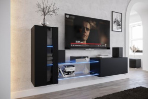 Anbauwand Wohnwand Wohnwände Schrankwand Modernes Wohnzimmer C45N