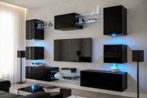 Anbauwand Wohnwand Wohnwände Schrankwand Modernes Wohnzimmer Nowara N1 New