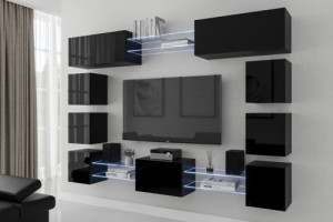 Anbauwand Wohnwand Wohnwände Schrankwand Modernes Wohnzimmer C80N
